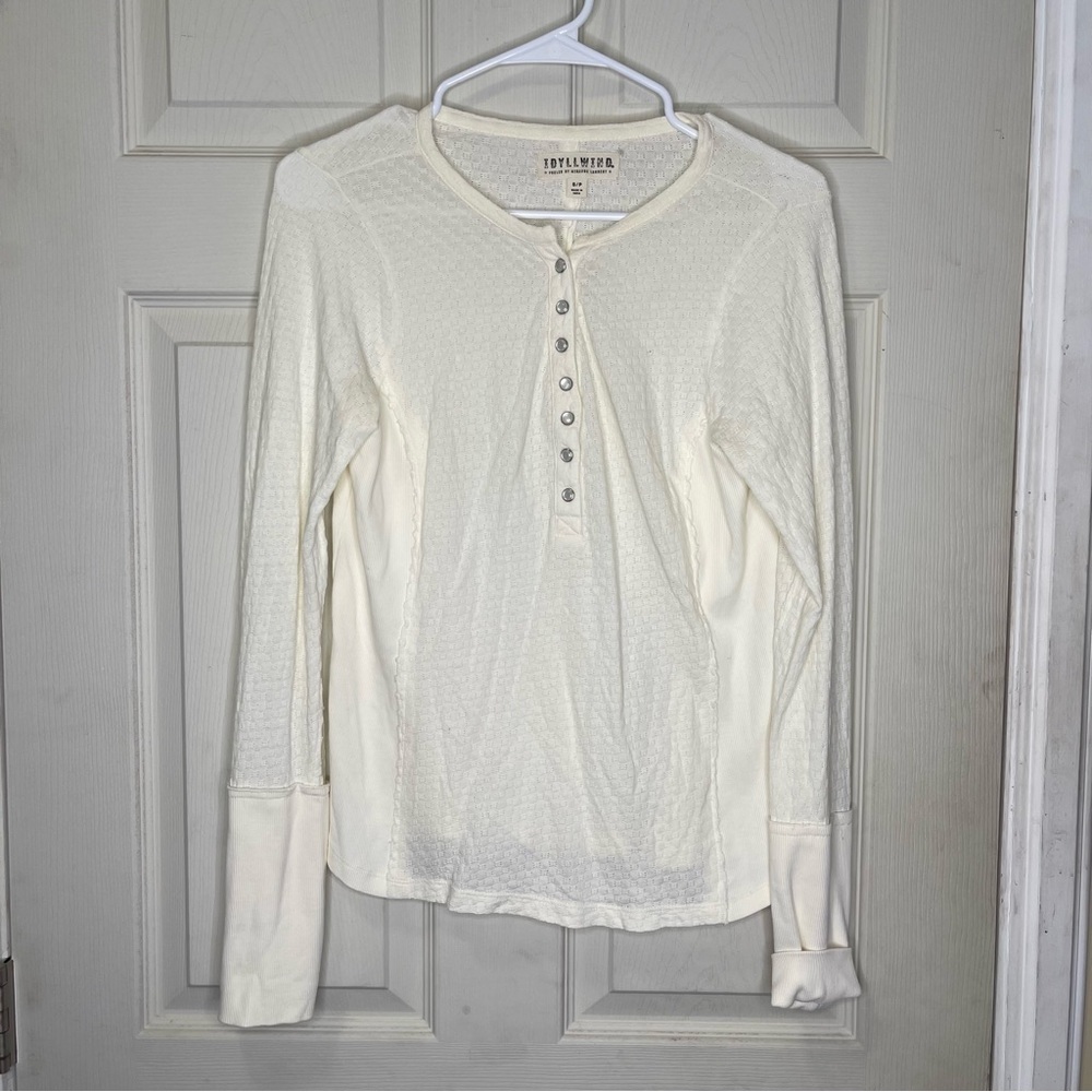 Idyllwind Women's Pearl Knit Henley Shirt Size S